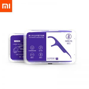 Xiaomi Mijia dantų siūlai su patogiu laikikliu (50 vnt. dėžutė)